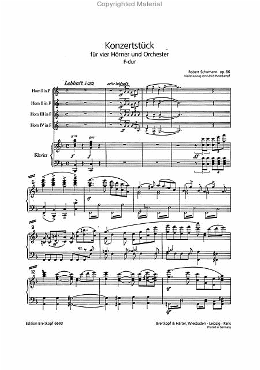 Concert Piece in F major Op. 86 Piano Quintet scores gallery preview page 3