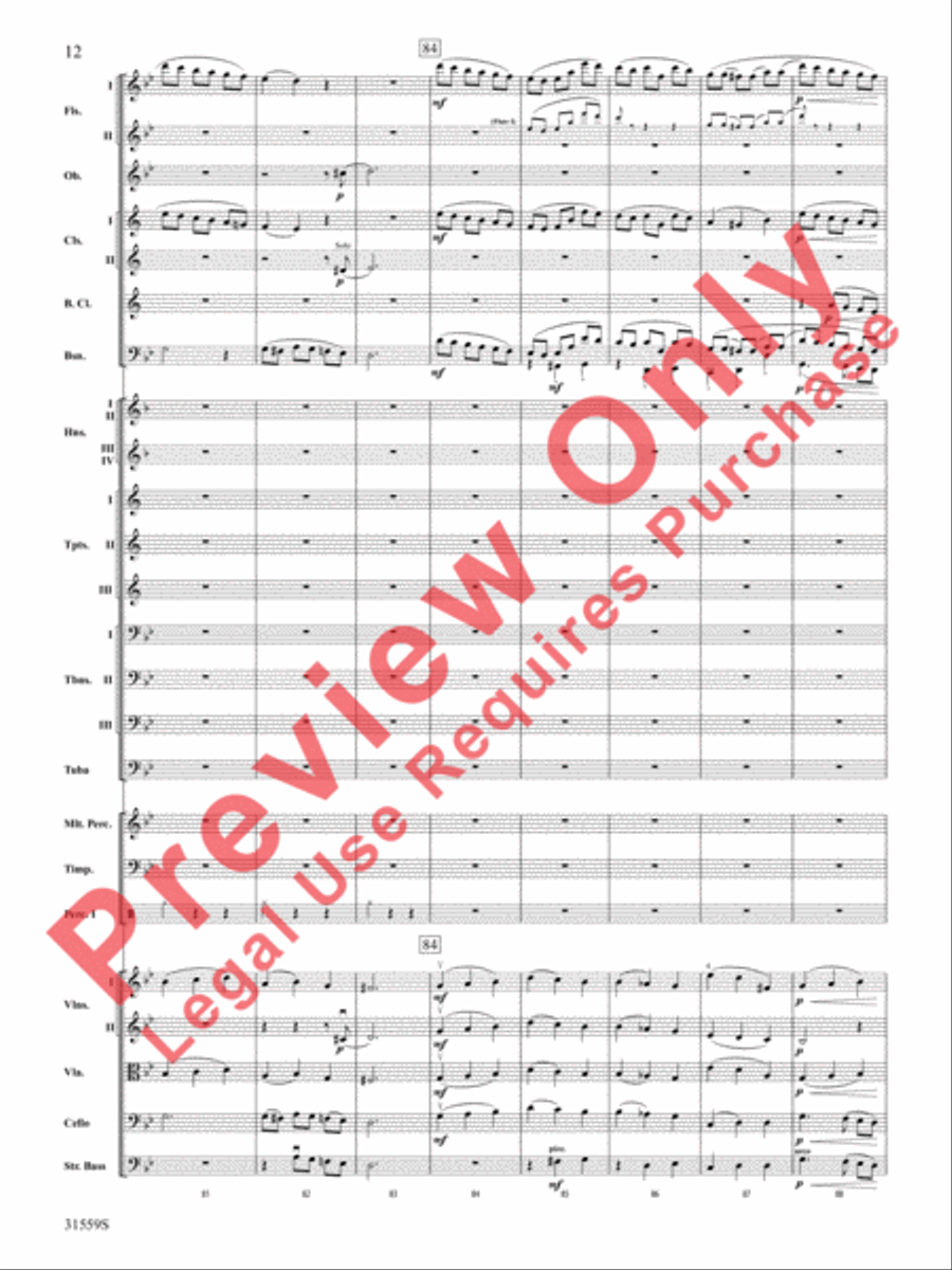 Variations on a Theme by Haydn (score only) Full Orchestra scores gallery preview page 13
