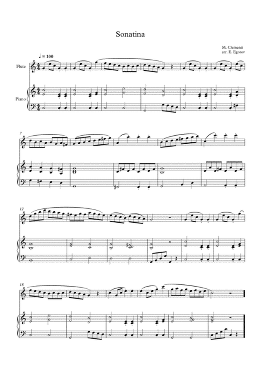 Sonatina (In C Major), Muzio Clementi, For Flute & Piano image number null