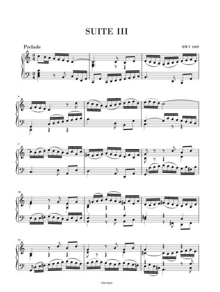 Cello Suites 3 and 4, BWV 1009-1010