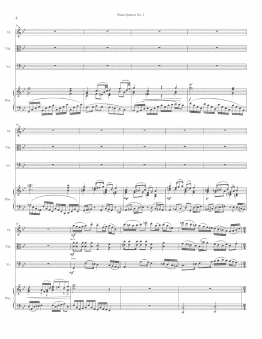Piano Quartet No. 2 Piano Quartet No. 2 Piano Quartet scores gallery preview page 5