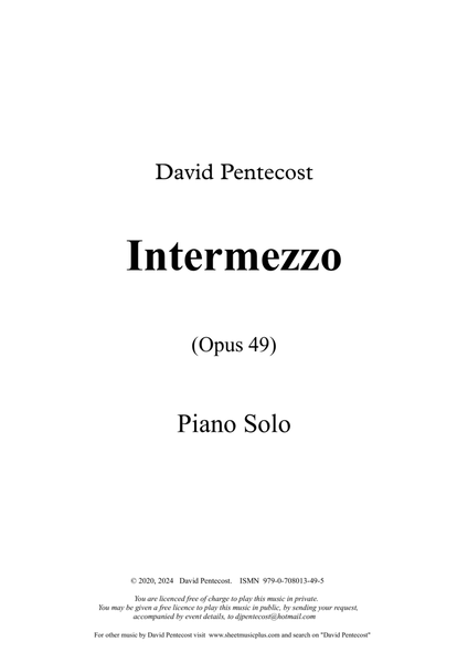 Intermezzo, Opus 49 image number null