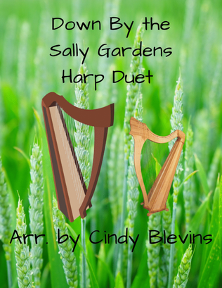 Book cover for Down By the Sally Gardens, for Harp Duet