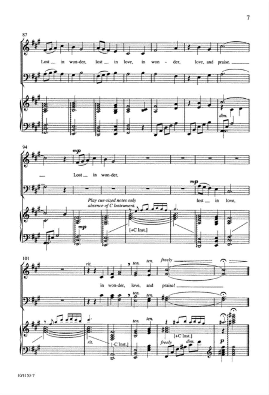 Wonder, Love, and Praise 4-Part scores gallery preview page 7