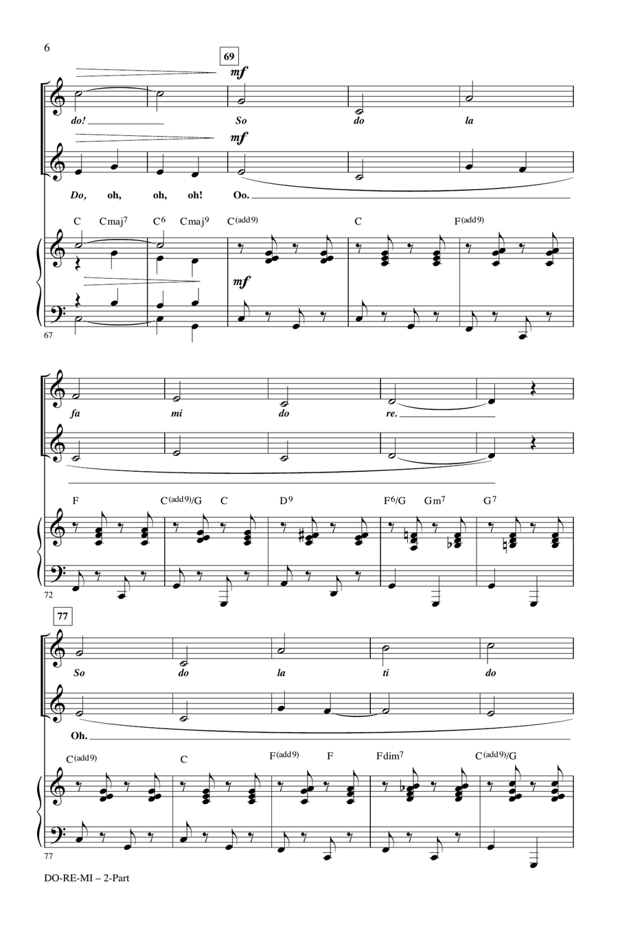 Do-Re-Mi (arr. Roger Emerson) 2-Part scores gallery preview page 5