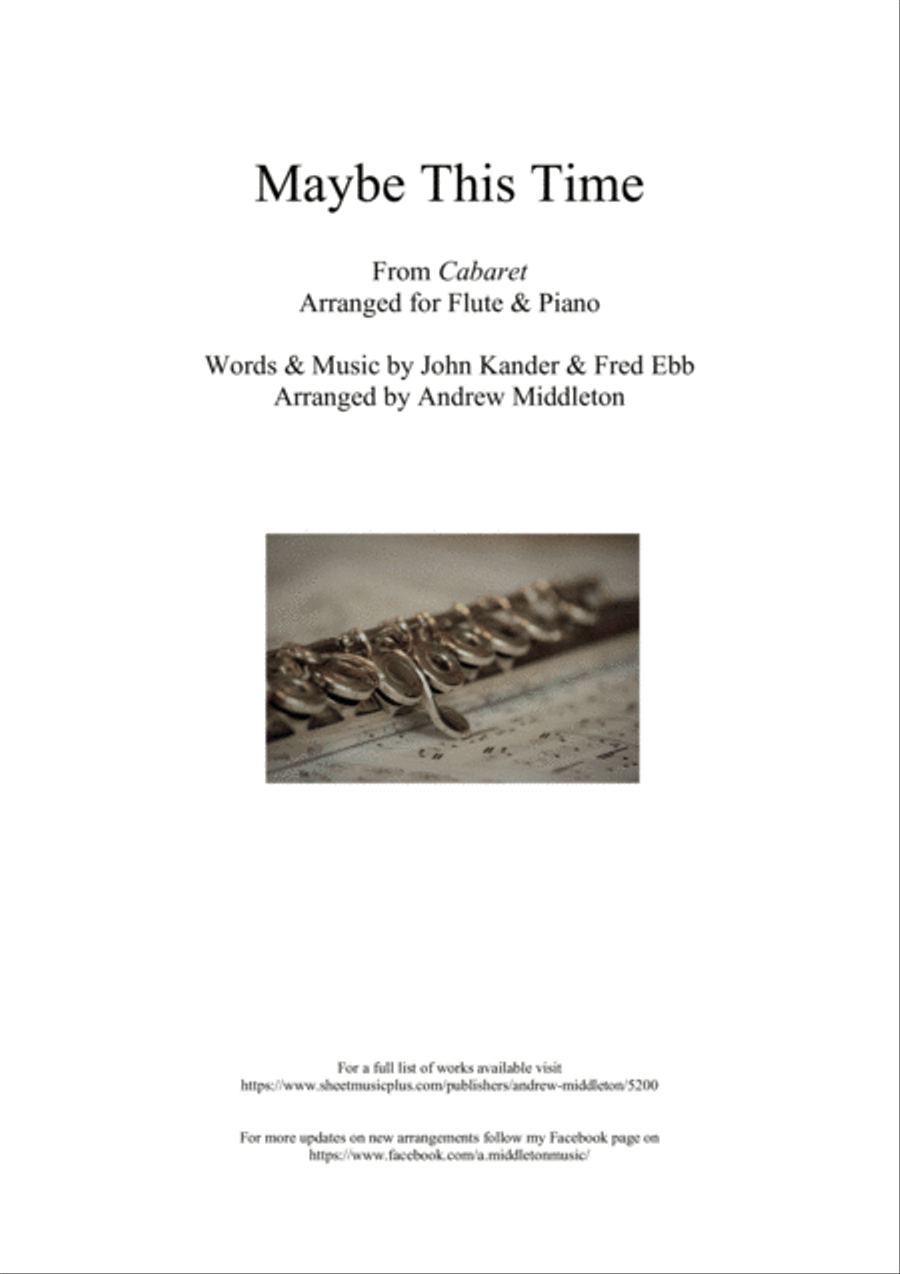 Maybe This Time Maybe This Time Flute scores gallery preview page 1