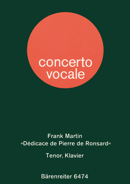 DEdicace de Pierre de Ronsard pour tEnor et piano (1945)