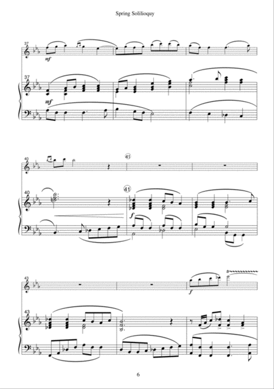 Spring Soliloquy - Flute Flute Solo scores gallery preview page 6