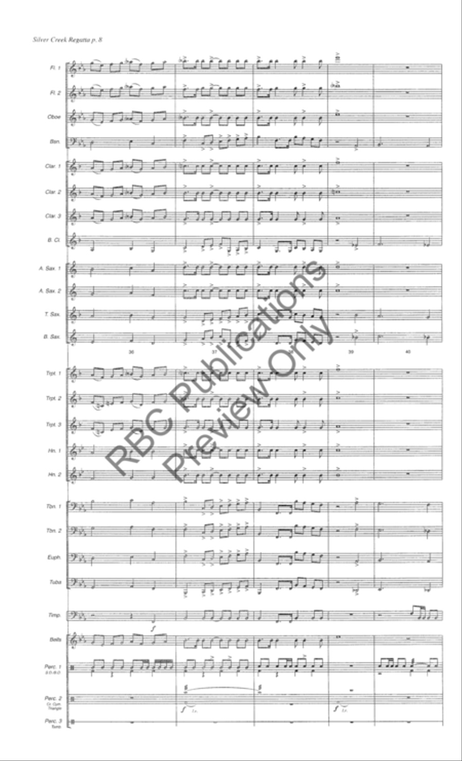Silver Creek Regatta Concert Band scores gallery preview page 11