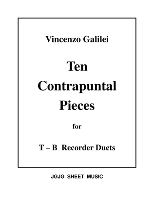 Ten Contrapuntal Duets for TB Recorders