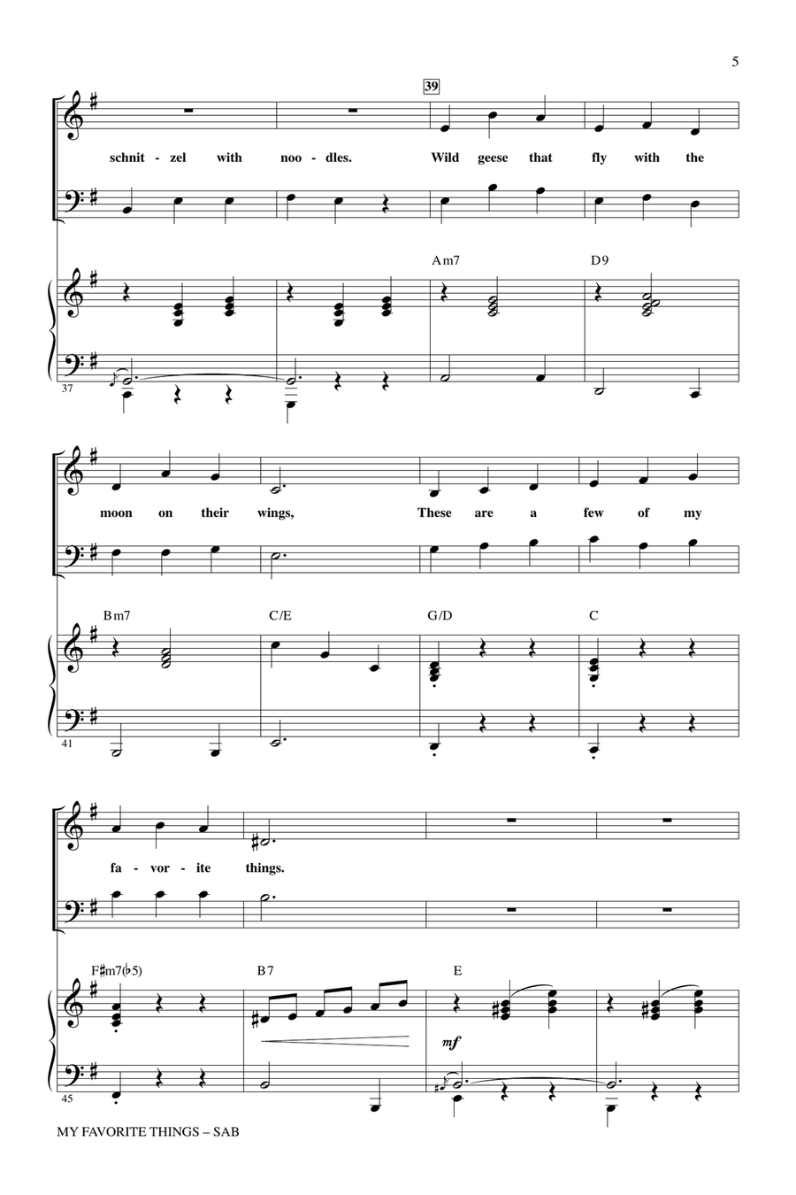 My Favorite Things (from The Sound Of Music) 3-Part scores gallery preview page 4