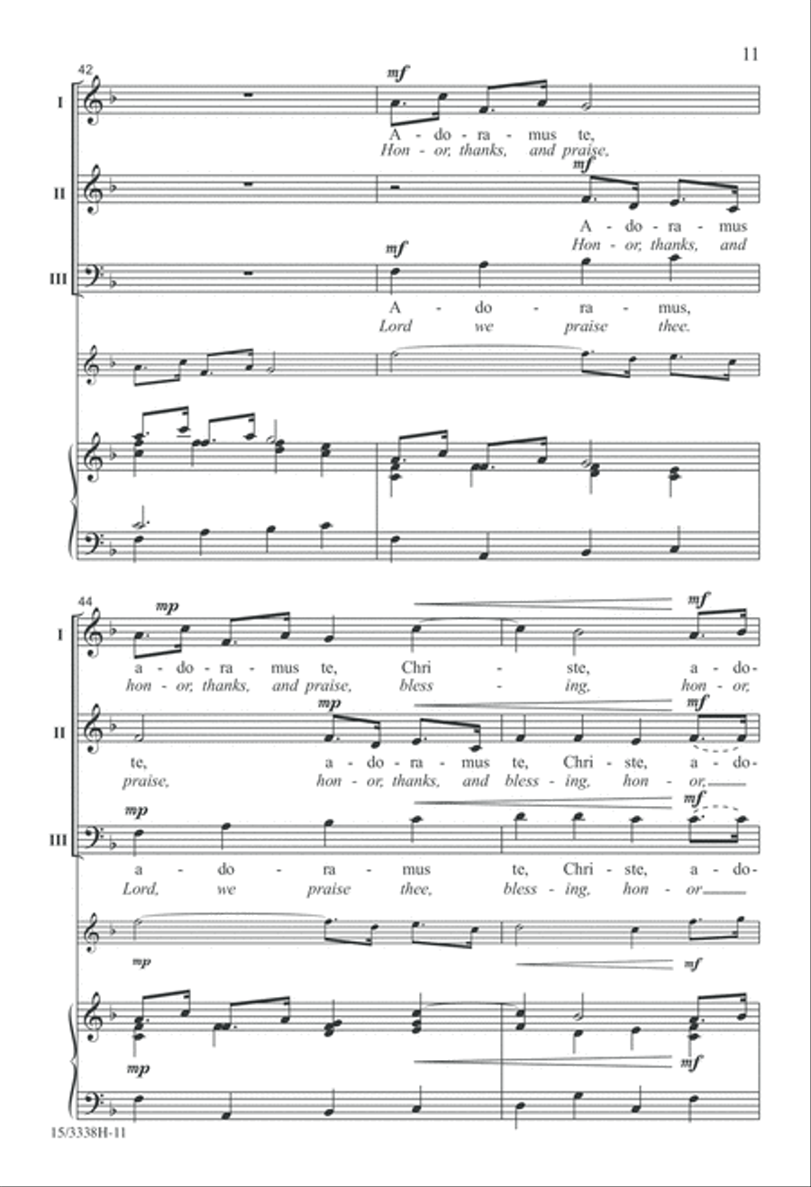 Adoramus Te 3-Part scores gallery preview page 11