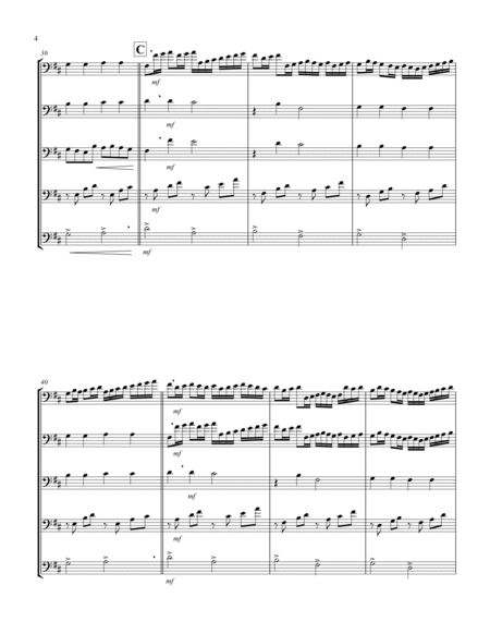 Canon in D (Pachelbel) (D) (Trombone Quintet) image number null