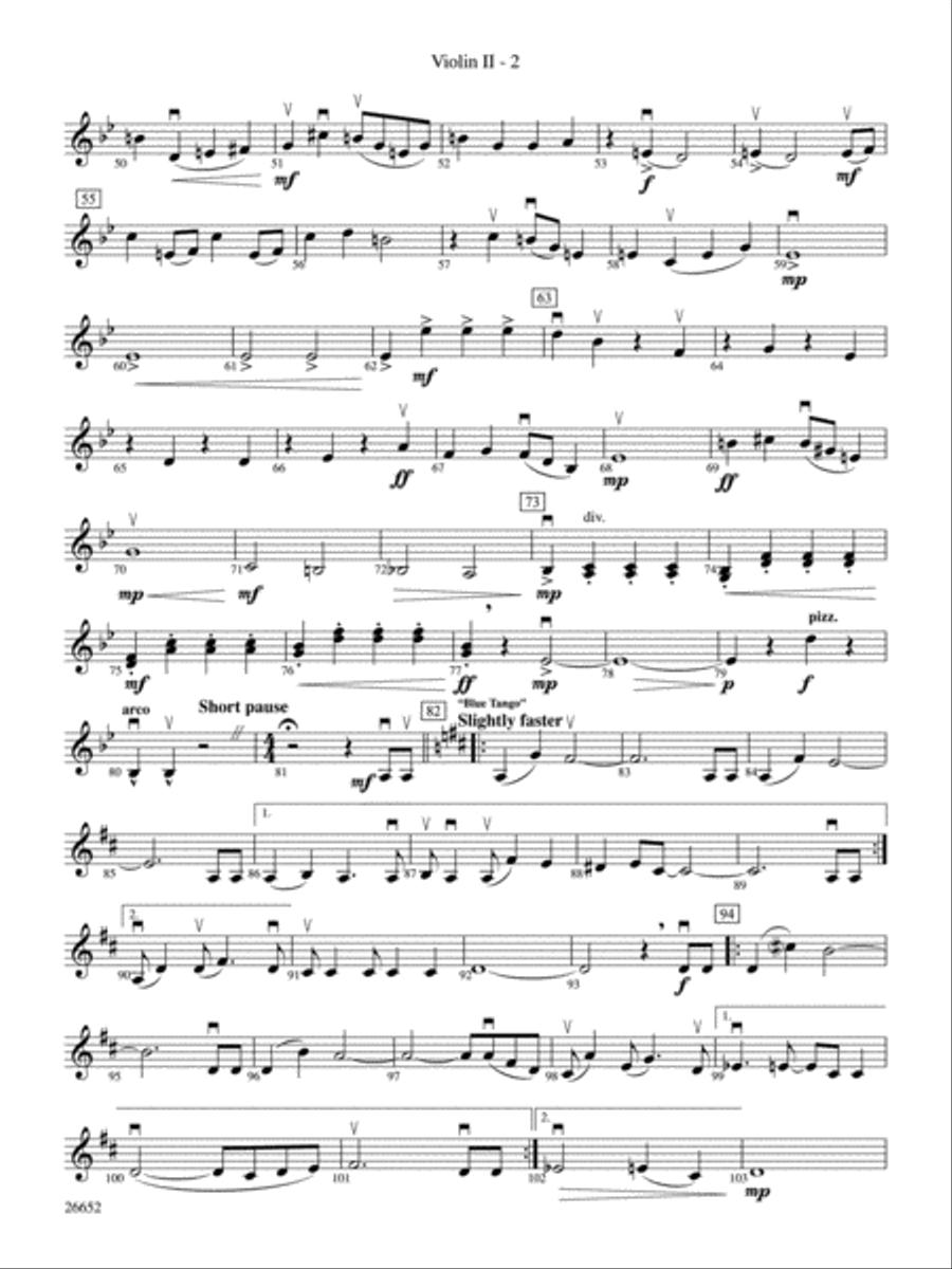 Leroy Anderson Favorites: 2nd Violin Full Orchestra scores gallery preview page 2