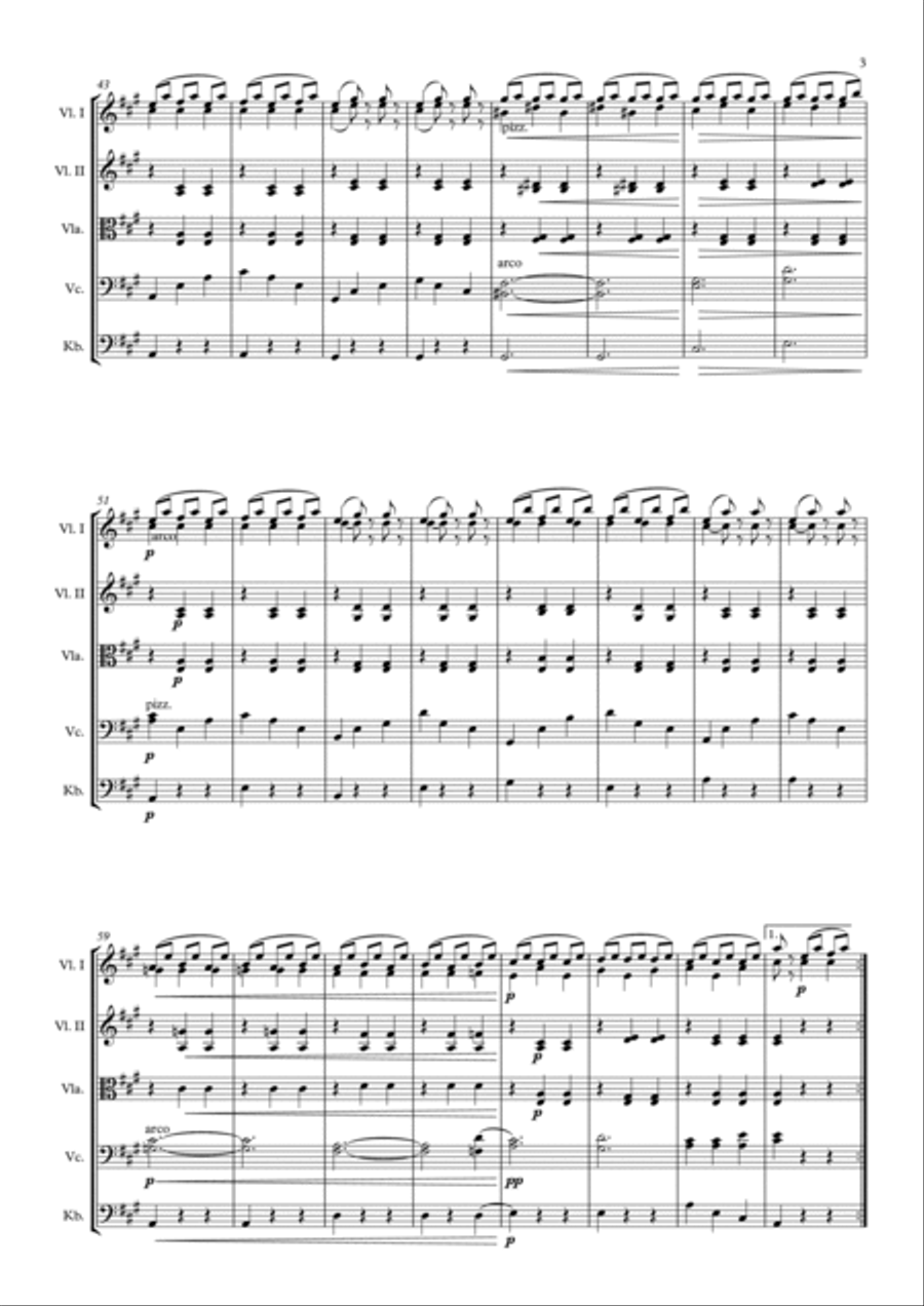 The Skaters Waltz (Les Patineurs) op. 183 String Orchestra scores gallery preview page 3