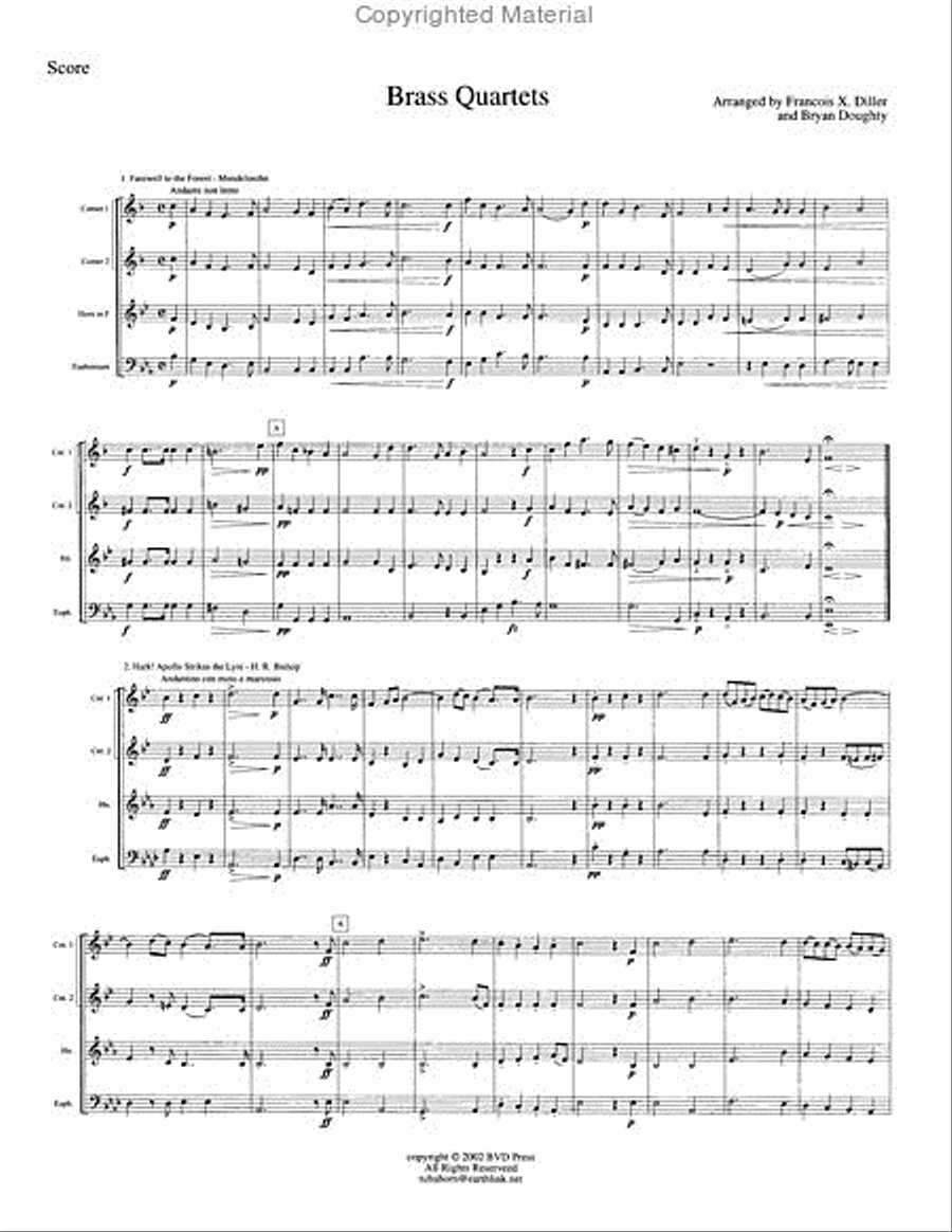 8 Brass Quartets Brass Quartet scores gallery preview page 2