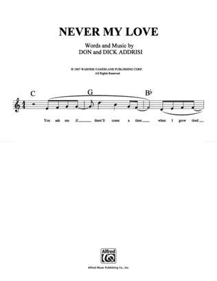 Never My Love