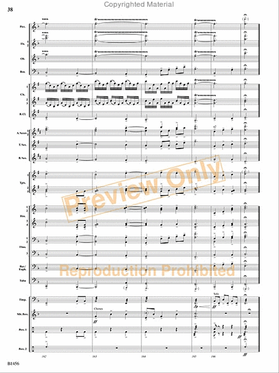 Overture to a Winter Celebration Concert Band scores gallery preview page 37