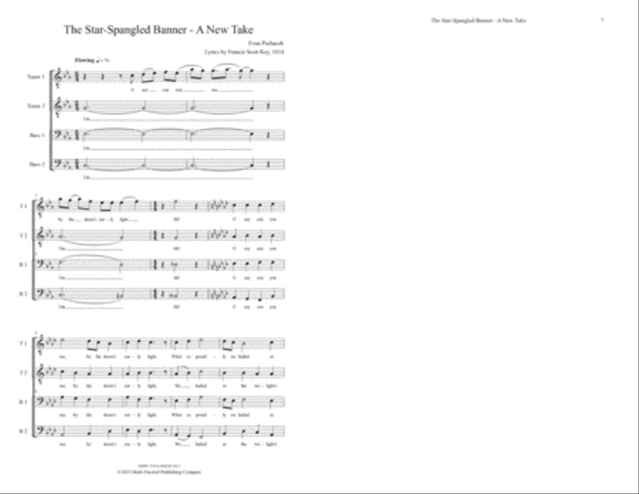 The Star-Spangled Banner - A New Take TTBB scores gallery preview page 2