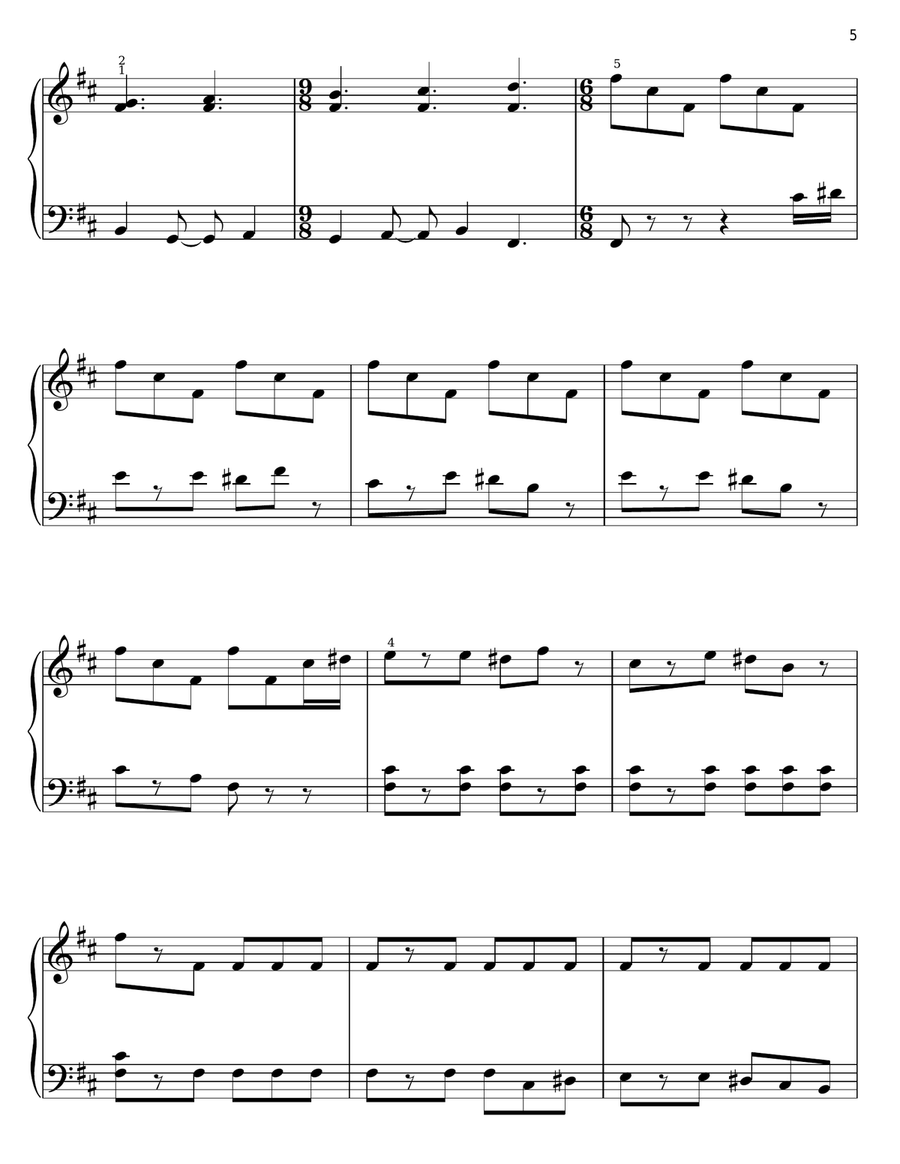 One Last Shot Easy Piano scores gallery preview page 5
