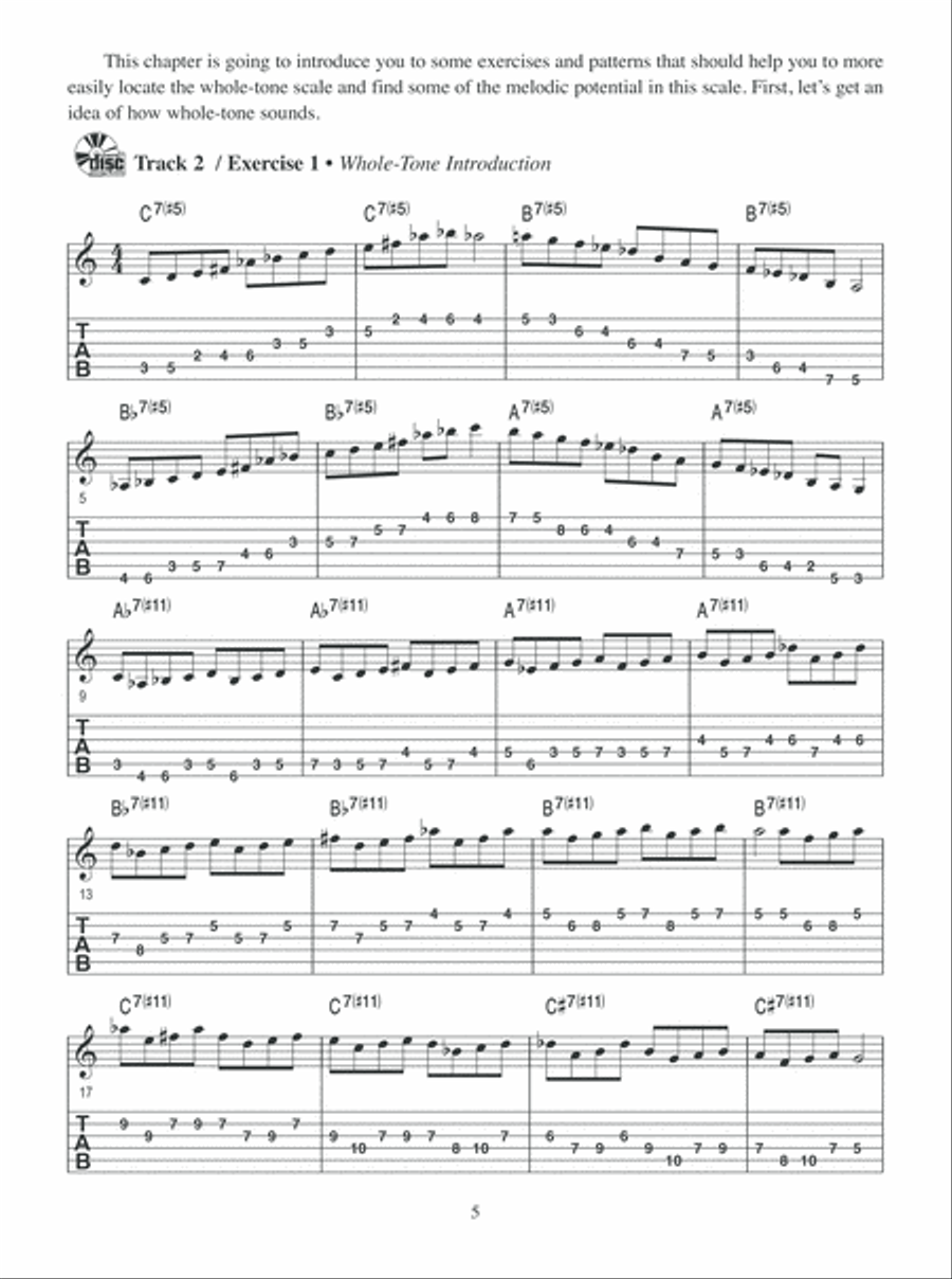 Symmetric Solutions: The Whole Tone Workbook Electric Guitar scores gallery preview page 6