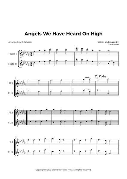 Angels We Have Heard On High (Key of D-Flat Major) image number null