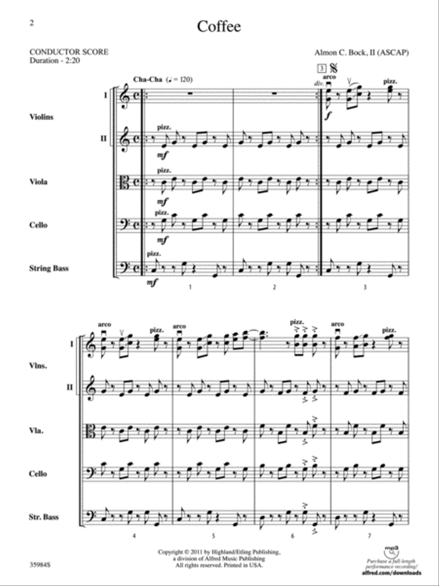 Coffee: Score String Orchestra scores gallery preview page 2
