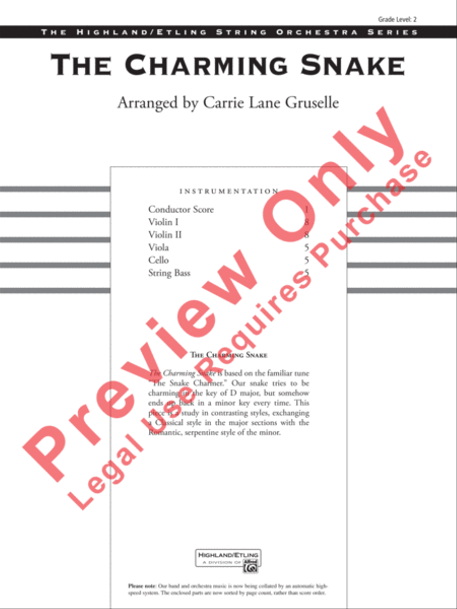 The Charming Snake String Orchestra scores gallery preview page 2