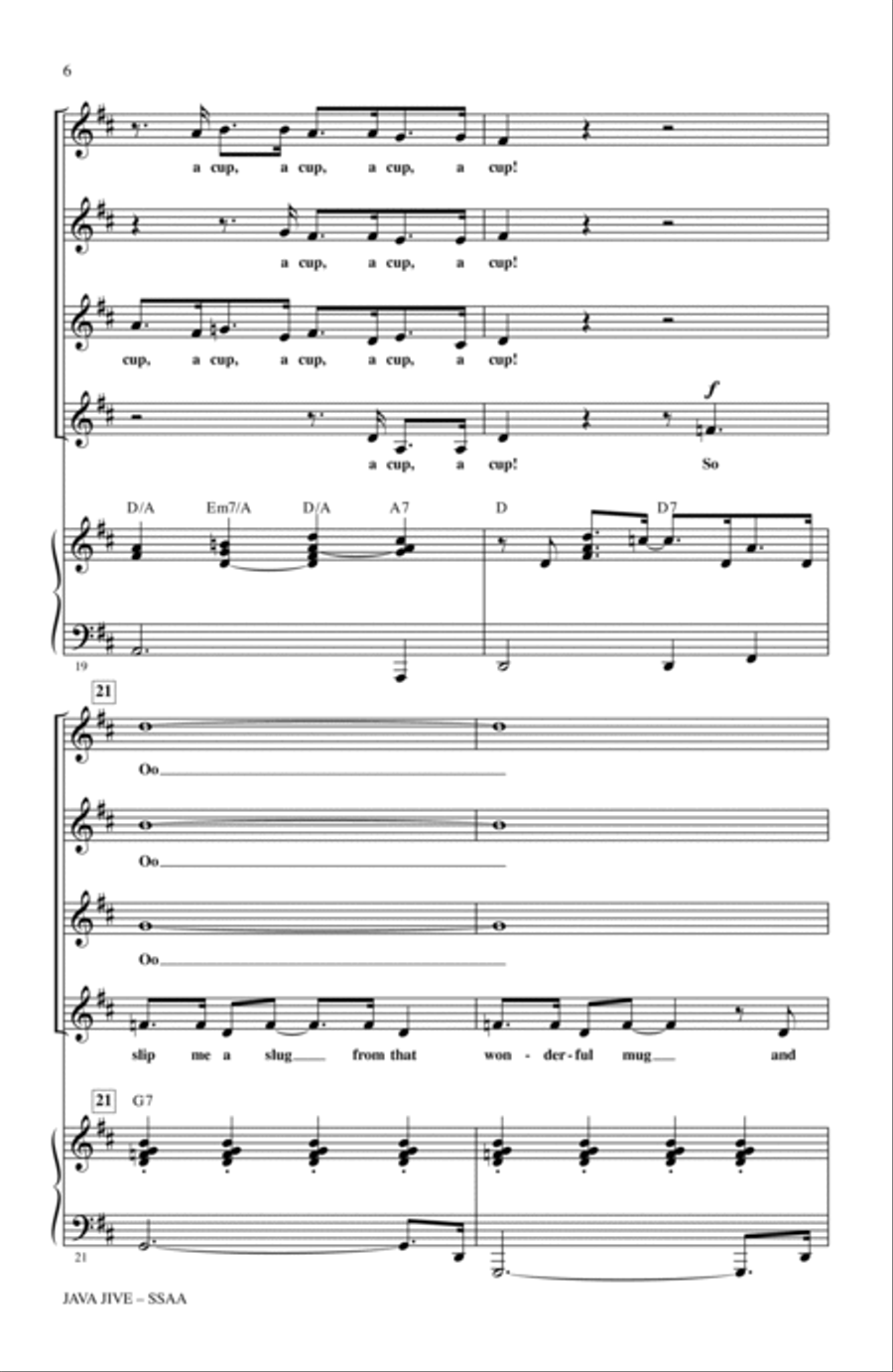 Java Jive (arr. Ed Lojeski) SSA scores gallery preview page 4