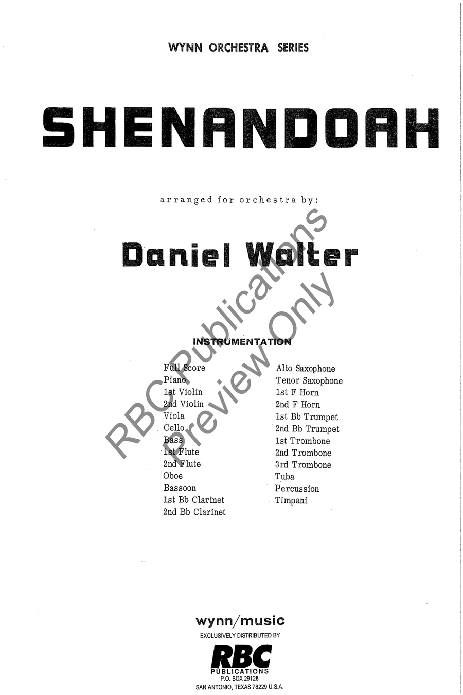Shenandoah Full Orchestra scores gallery preview page 2