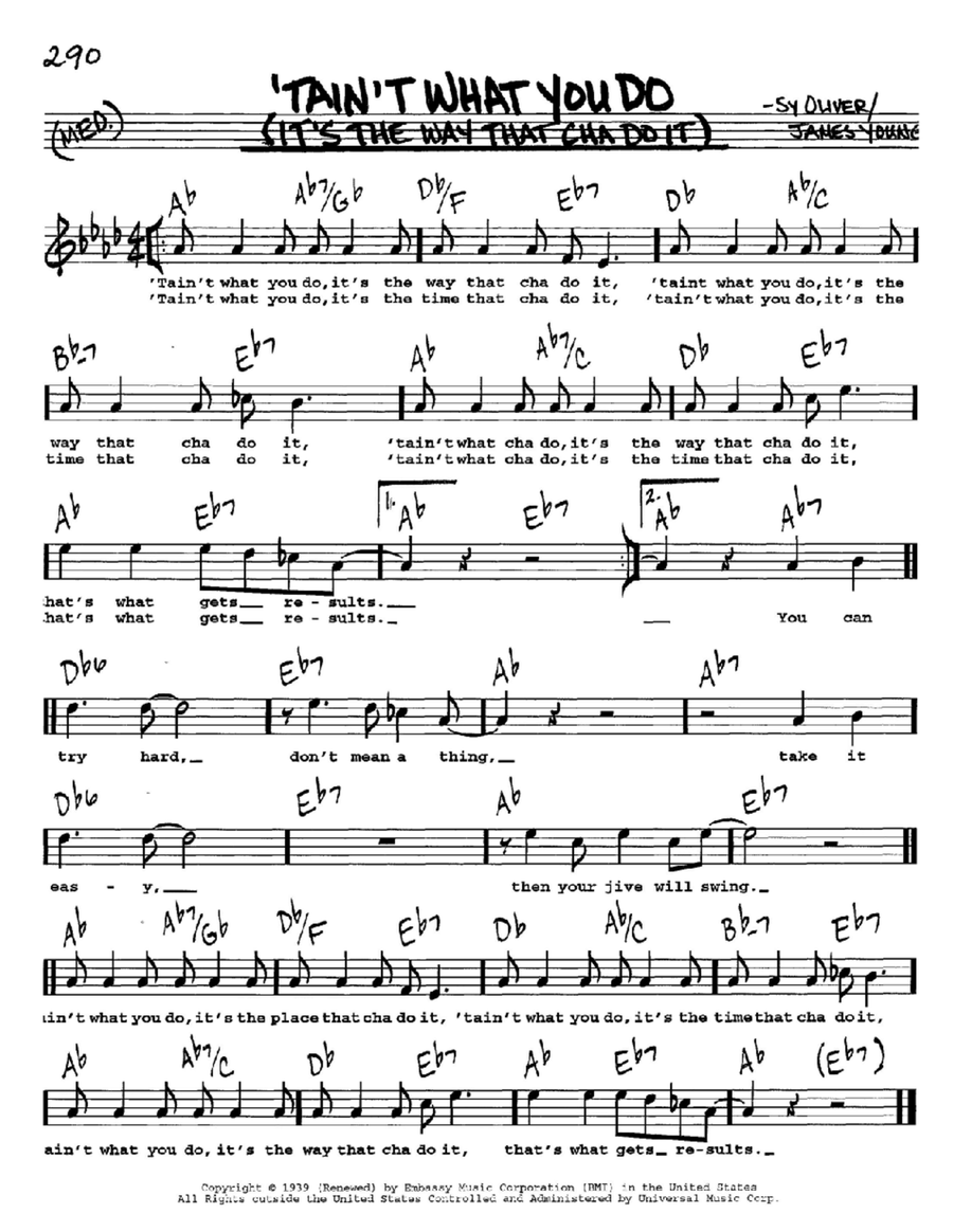 'Tain't What You Do (It's The Way That Cha Do It) Voice scores gallery preview page 1