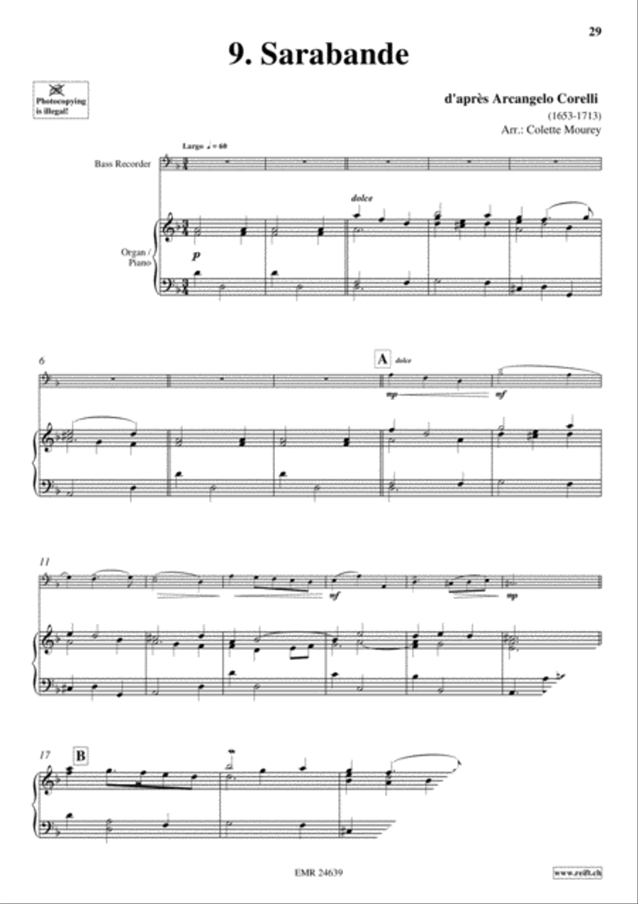 40 Greatest Baroque Hits Volume 2 Bass Recorder scores gallery preview page 11