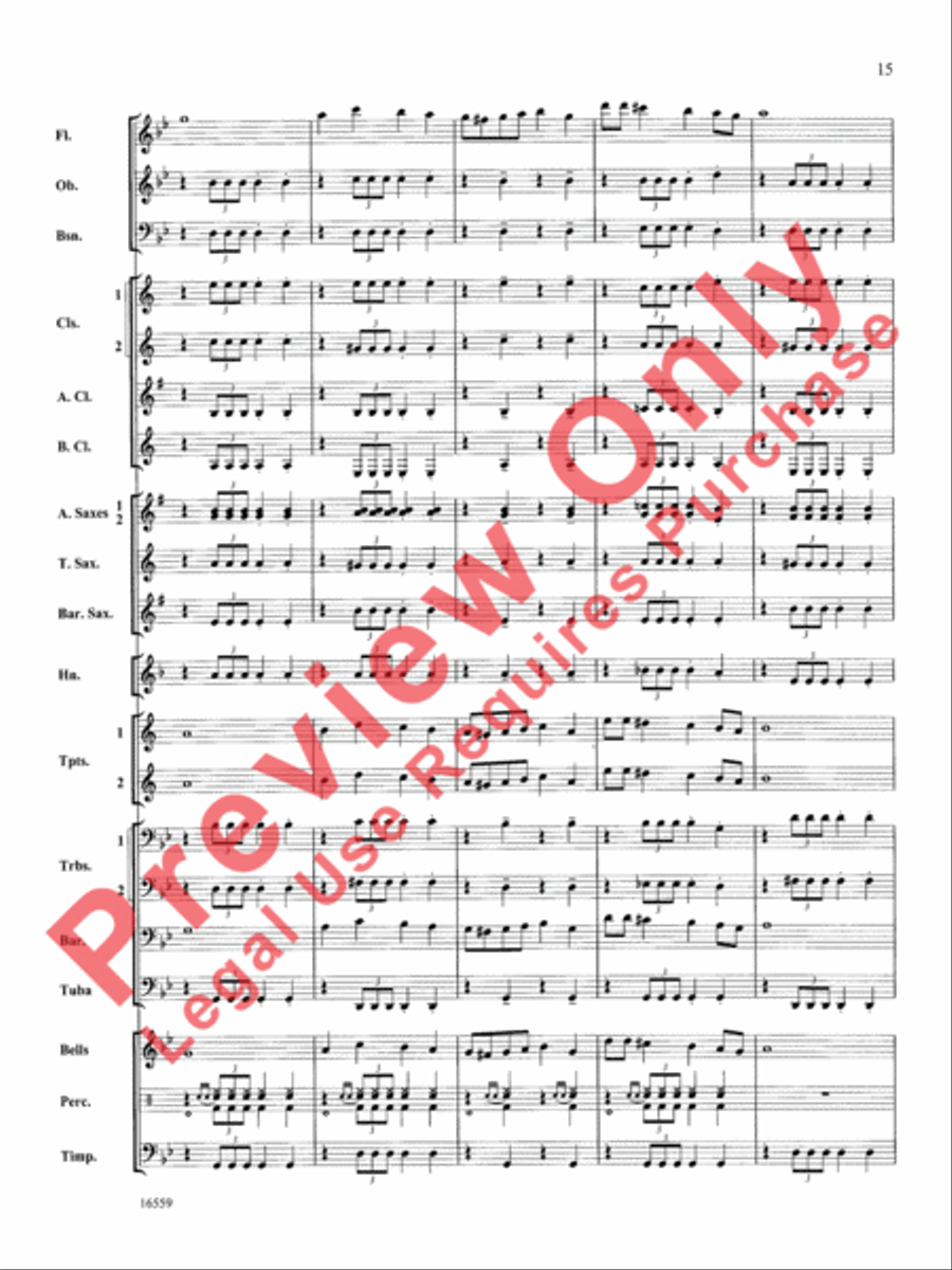March Slav Concert Band scores gallery preview page 16