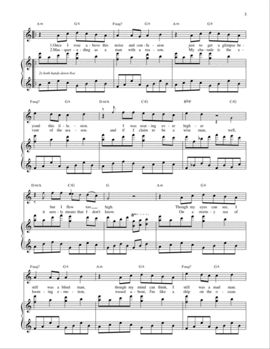 Carry On Wayward Son Voice scores gallery preview page 3