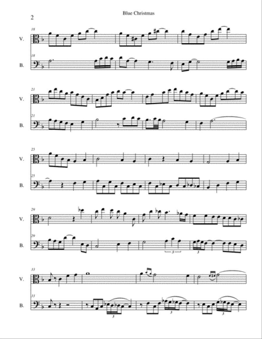 Blue Christmas Blue Christmas String Duet scores gallery preview page 2