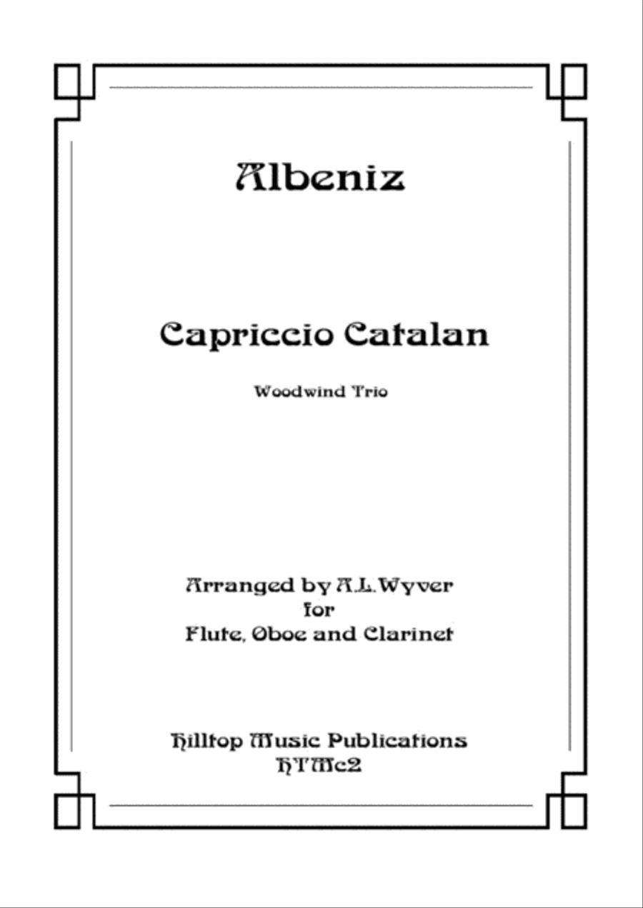 Book cover for Capriccio Catalan arr. flute, oboe, and clarinet