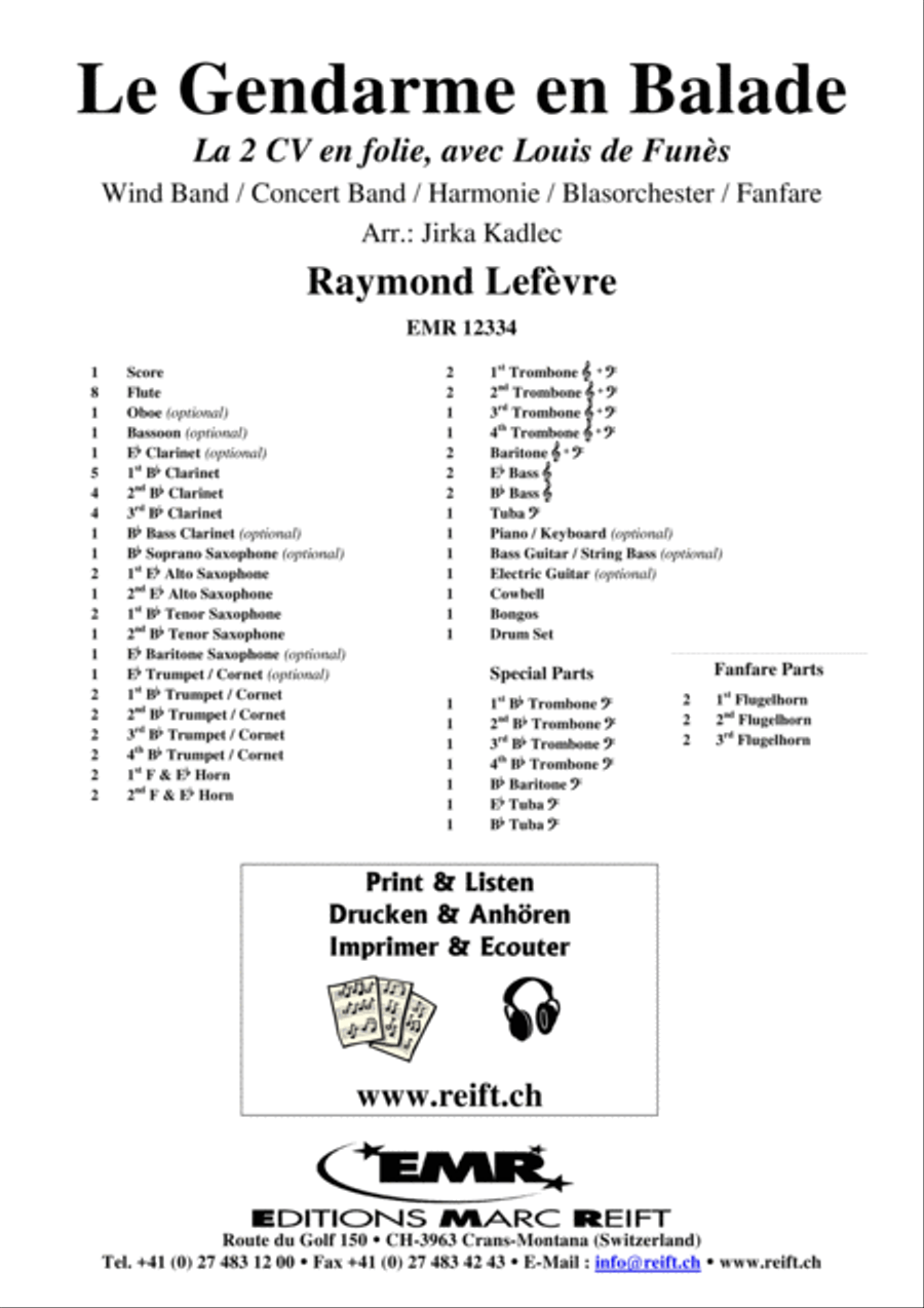 Le Gendarme en Balade Concert Band scores gallery preview page 2