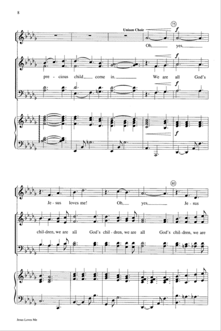 Jesus Loves Me Jesus Loves Me 4-Part scores gallery preview page 9