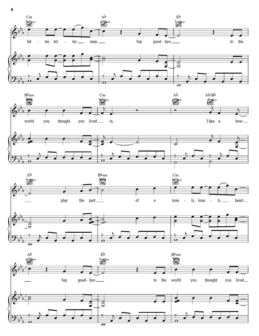 Any Other World Any Other World Piano, Vocal, Guitar scores gallery preview page 4