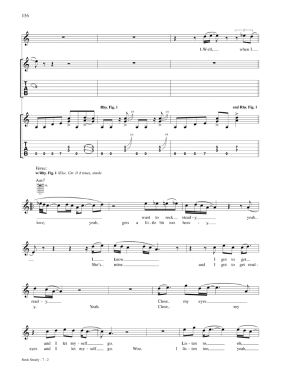 Rock Steady Guitar Tablature scores gallery preview page 2