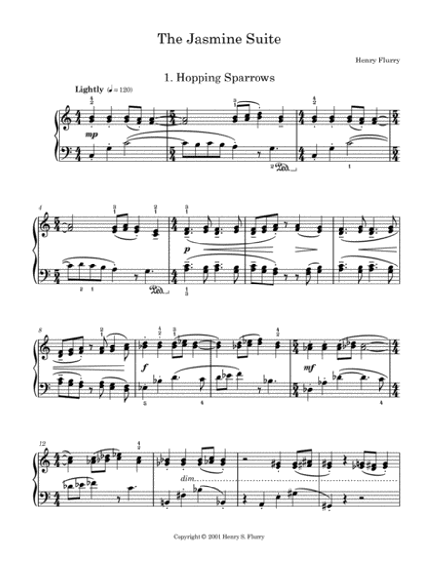 The Jasmine Suite Piano Solo scores gallery preview page 3