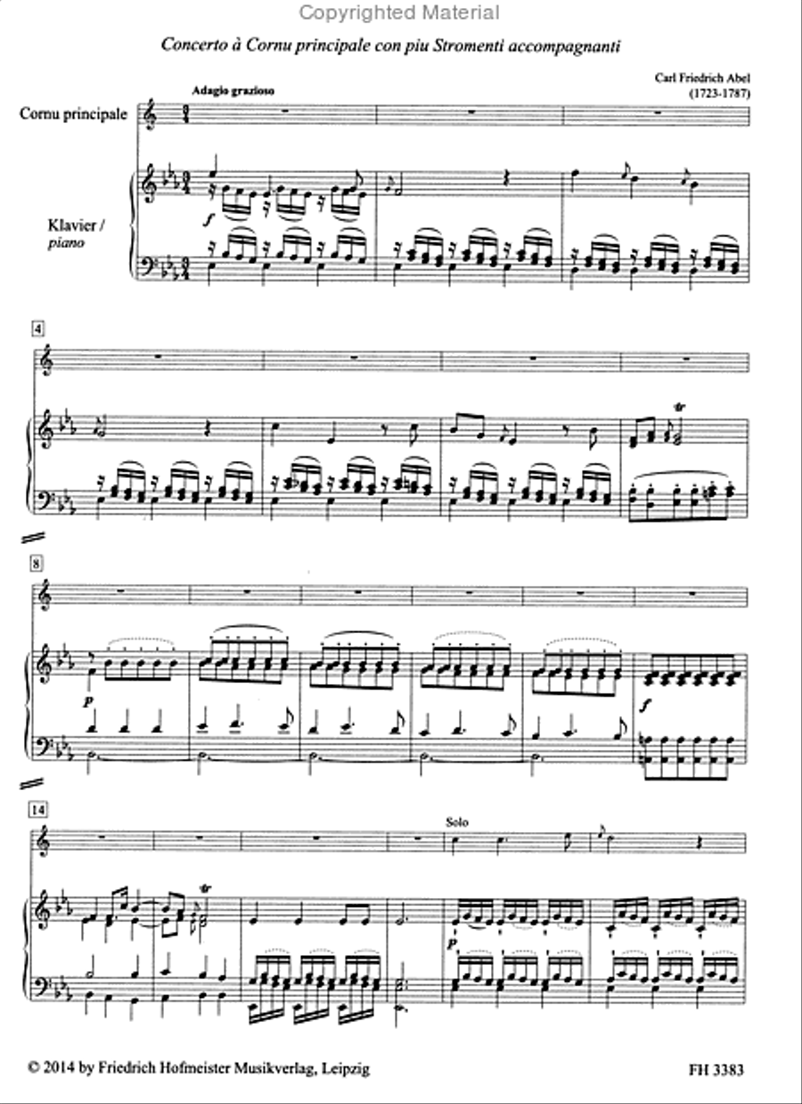 Concerto à Cornu principale con piu Stromenti accompagnanti / KlA