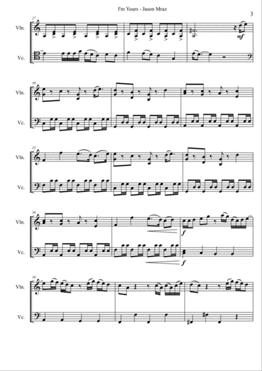 I'm Yours Set of Parts scores gallery preview page 3