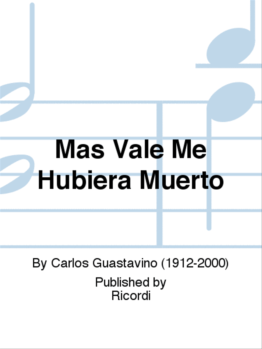 Mas Vale Me Hubiera Muerto School and Community scores gallery preview page 1