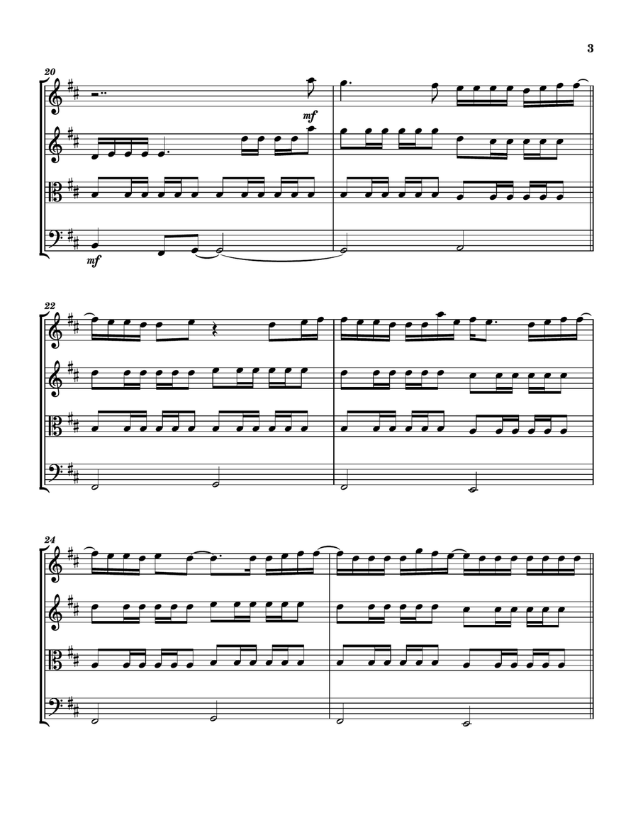 All Of The Lights String Quartet scores gallery preview page 3