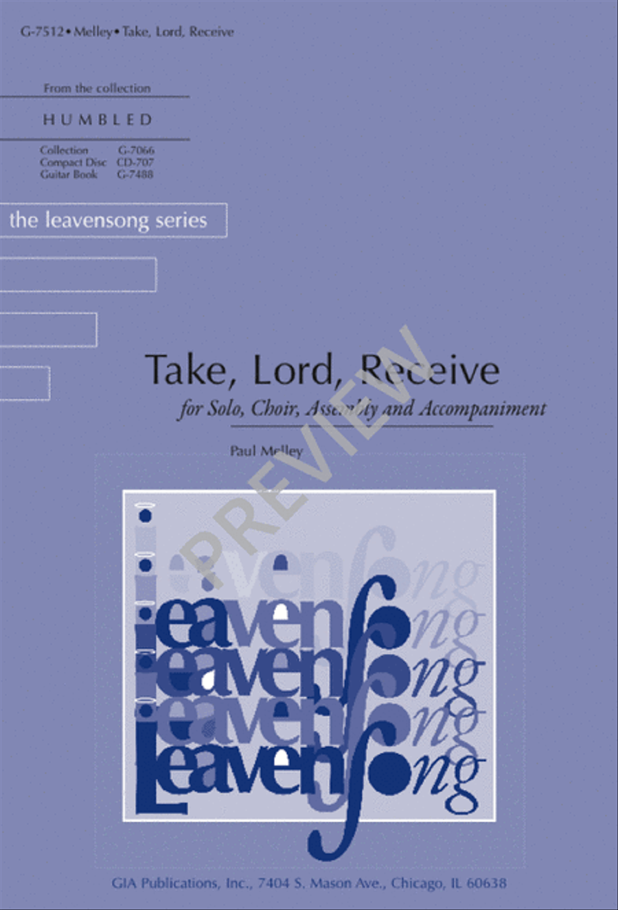 Take, Lord, Receive 2-Part scores gallery preview page 1