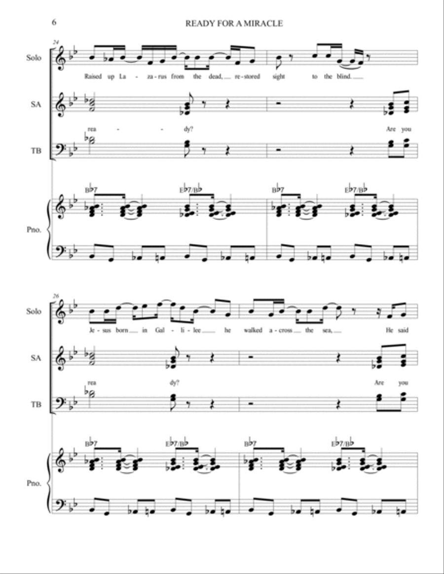 Ready For A Miracle 4-Part scores gallery preview page 6