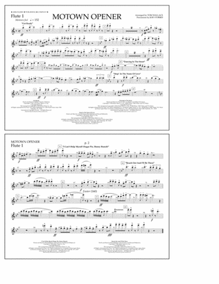 Motown Theme Show Opener (arr. Tom Wallace) - Flute 1