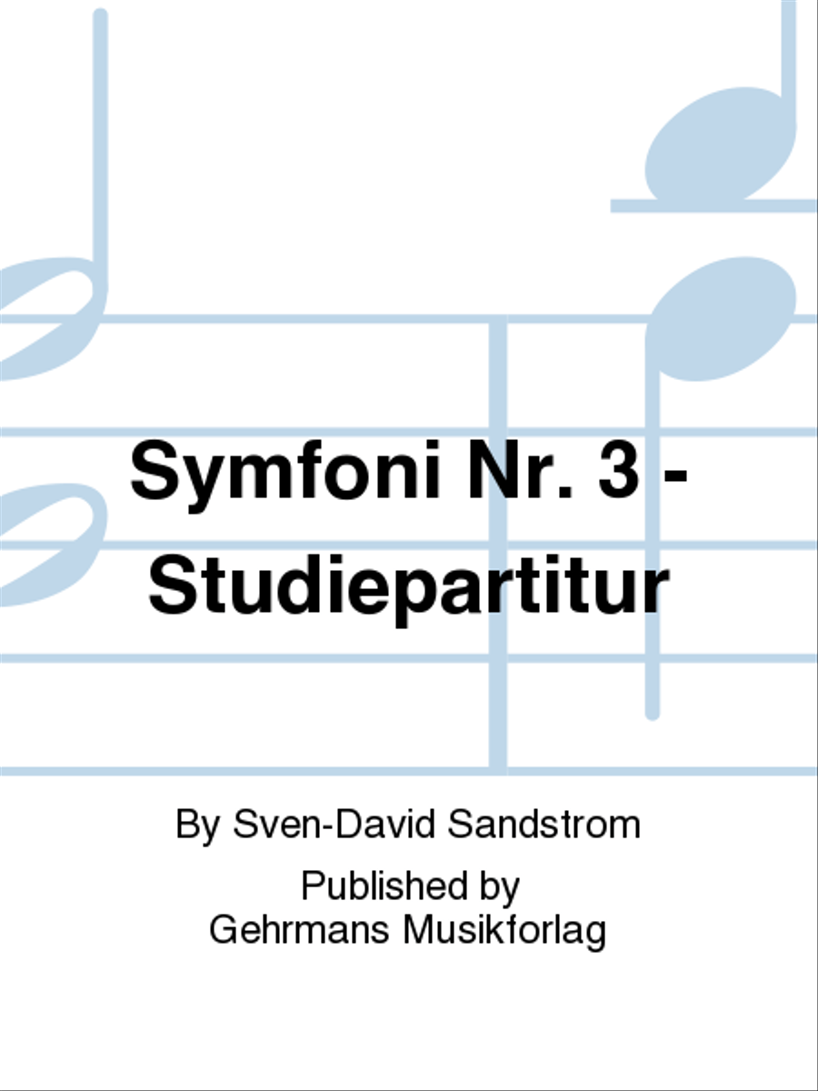 Symfoni Nr. 3 - Studiepartitur Orchestra scores gallery preview page 1