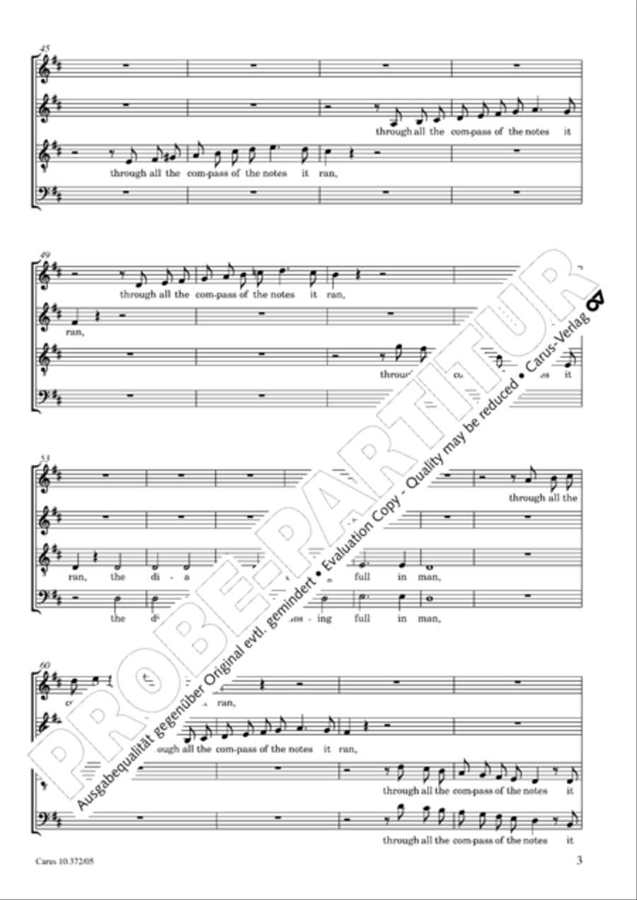 Ode for St. Cecilias Day 4-Part scores gallery preview page 4